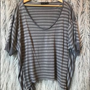 SEVEN7 Grey & silver top